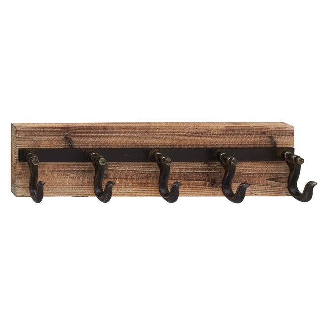 Brown Wood Industrial Wall Hooks Wall Hook, , alternate image number null