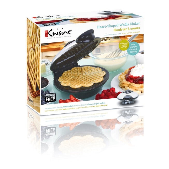 Euro Cuisine Heart Shape Waffle Maker, , alternate image number null