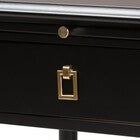 Close-up showing drawer pull hardware
