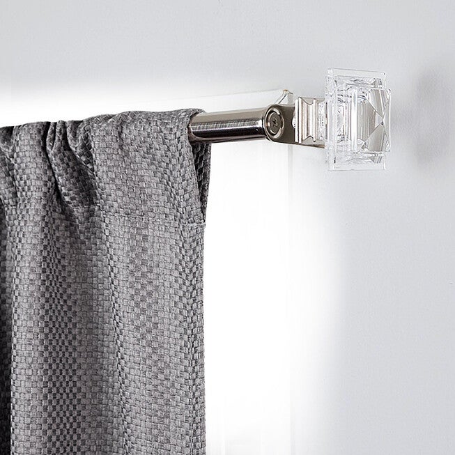 Innovative Decorative Room Darkening Wrap Around Rod & Finial 28-48, , alternate image number null