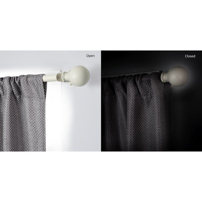 Innovative Decorative Room Darkening Wrap Around Rod & Finial 28-48, , alternate image number null