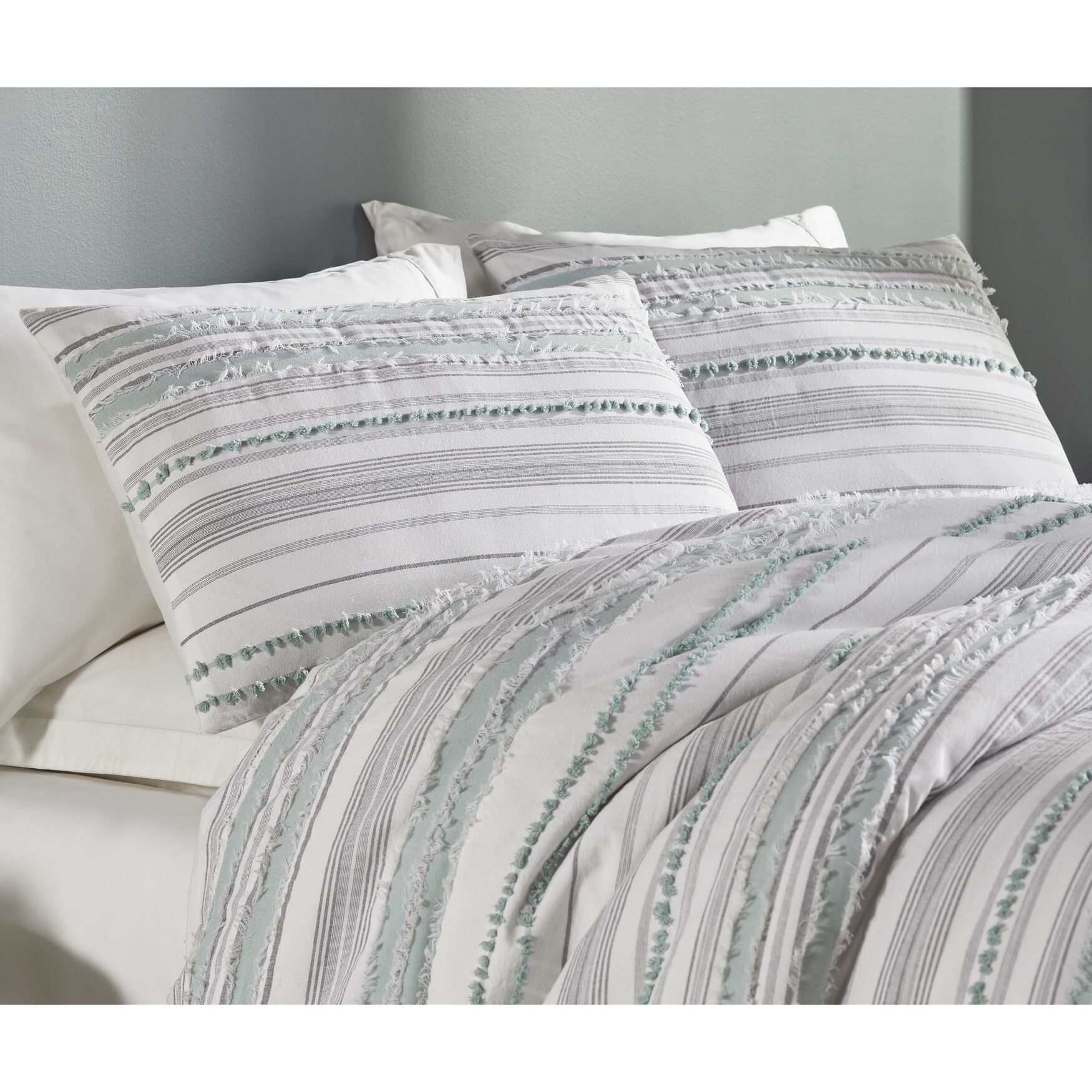 Diana Stripe Collection 100% Cotton Comforter Set, , alternate image number 3