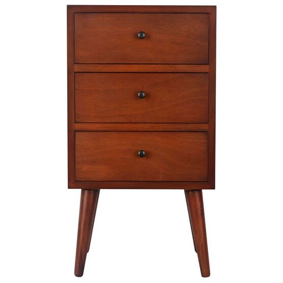 Mid-Century 3-Drawer Chest, WALNUT, hi-res image number null