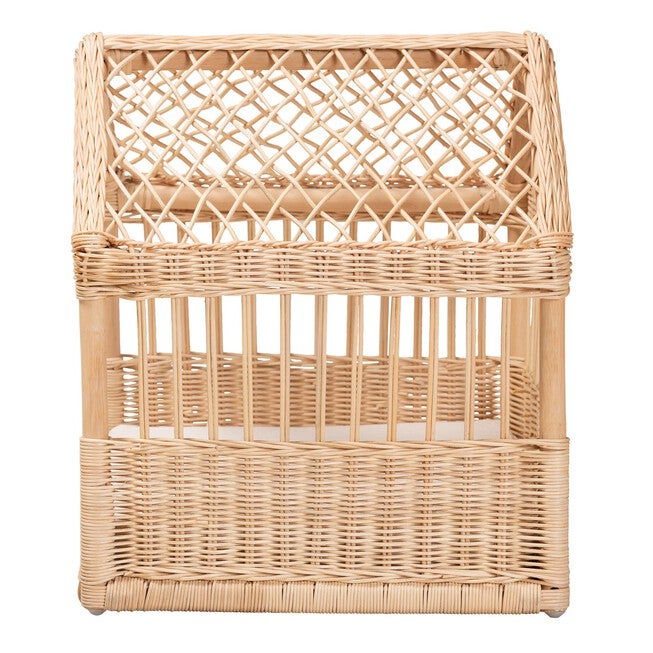 Pieta Modern Bohemian Natural Brown Rattan Pet Bed, , alternate image number null