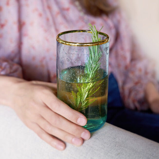 Aqua Bubble Glass Tumbler Set, , alternate image number null