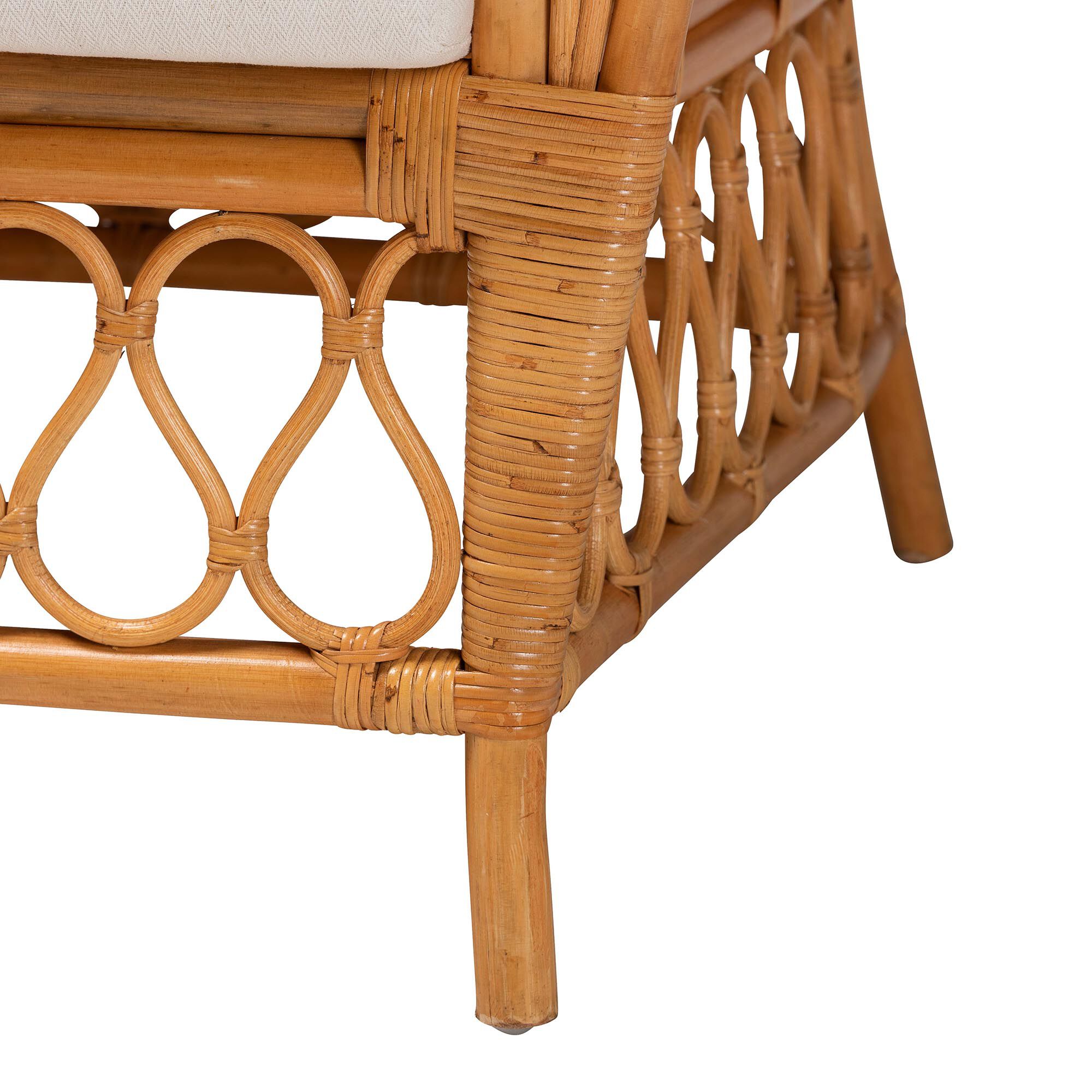 Reina Bohemian Light Honey Rattan Arm Chair, LIGHT, alternate image number 6