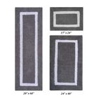 Hotel Collectionis Bath Mat Rug 3 Piece Set (17" x 24" | 24" x 40" | 20" x 60"), GRAY WHITE, hi-res image number null