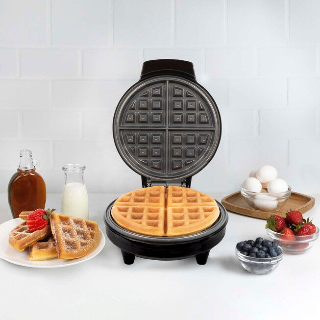 Kalorik Belgian Waffle Maker, Black and Stainless Steel, BLACK, hi-res image number null