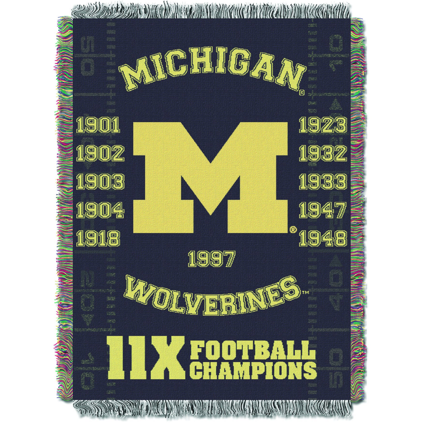 Michigan Commemorative Series Throw Blanket, MULTI, hi-res image number 0
