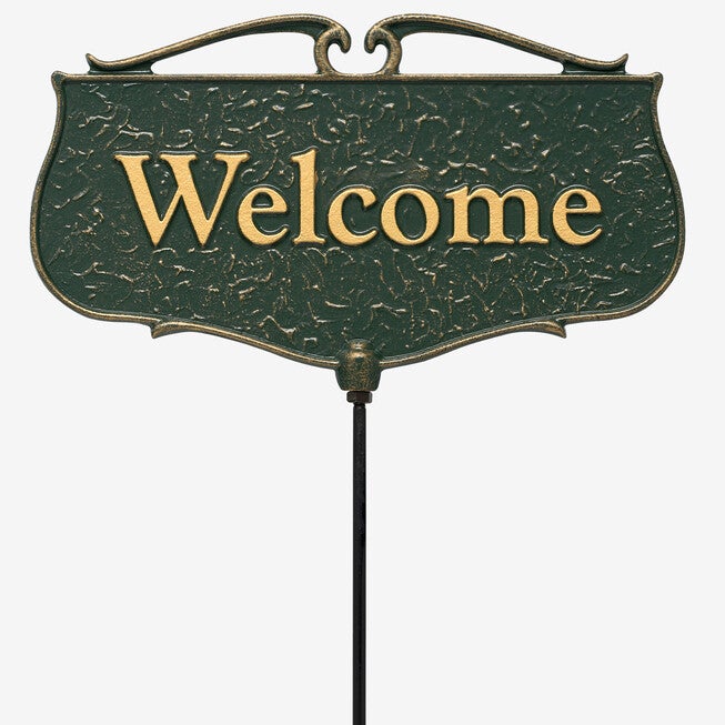 Welcome Garden Entryway Sign, GREEN, hi-res image number 0