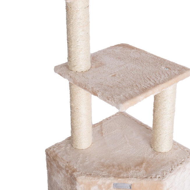 Gleepet 48 inches Real Wood Cat Tree With Perch And Playhouse, , alternate image number null