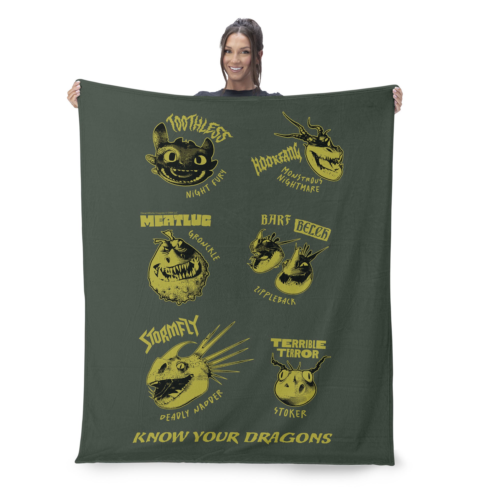 Jaws Silk Touch Throw Blanket 40x50 inches, KNOW YOUR DRAGONS, on-hover image number 1
