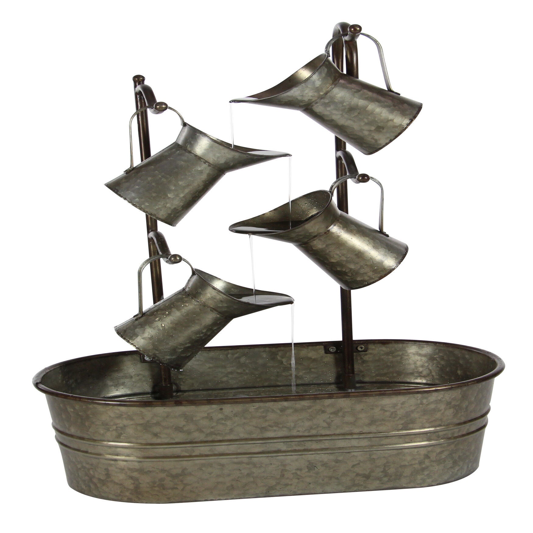 Grey Iron Farmhouse Fountain, GREY, hi-res image number 0