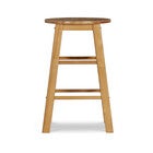 Small image of natural wood bar stool with round seat