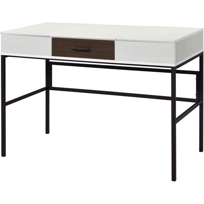 Built-In Usb Port Writing Desk, NATURAL BLACK, hi-res image number 0