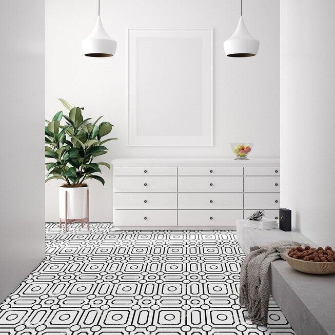 Retro 12x12 Self Adhesive Vinyl Floor Tile - Carrera - 20 Tiles/20 sq. ft., , on-hover image number 1