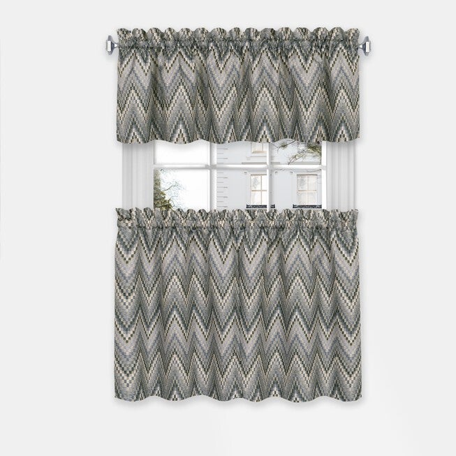 Avery Window Curtain Tier Pair and Valance Set, , alternate image number null