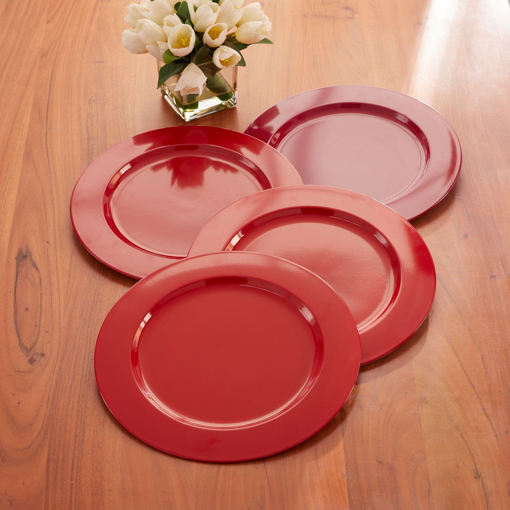 Set of 4, Solid Charger Plates