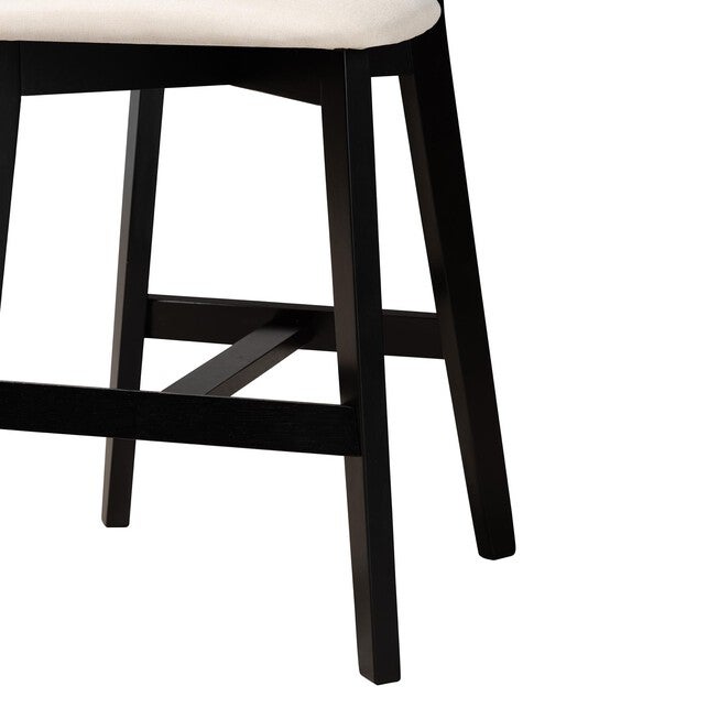 Dannell Mid-Century Modern Grey Fabric And Walnut Brown Finished Wood 2-Piece Counter Stool Set, , alternate image number 18