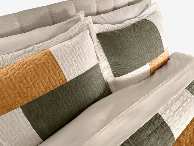 Modern Velvet Patchwork Sham, , alternate image number null