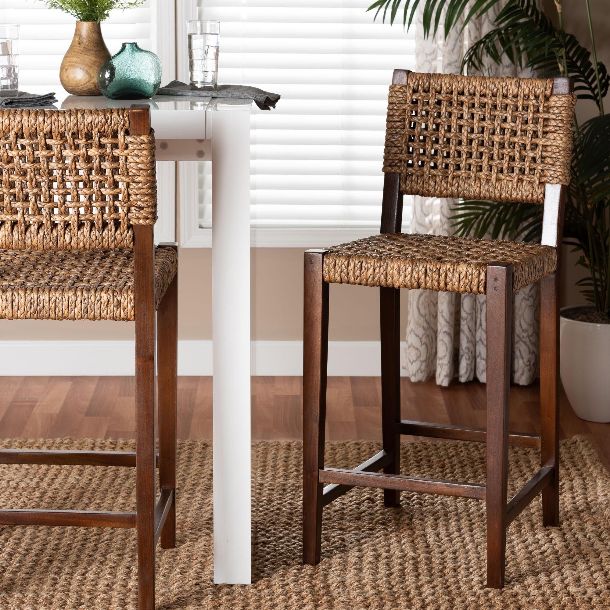 Alise Handwoven Seagrass Bar Stool, NATURAL, hi-res image number 0