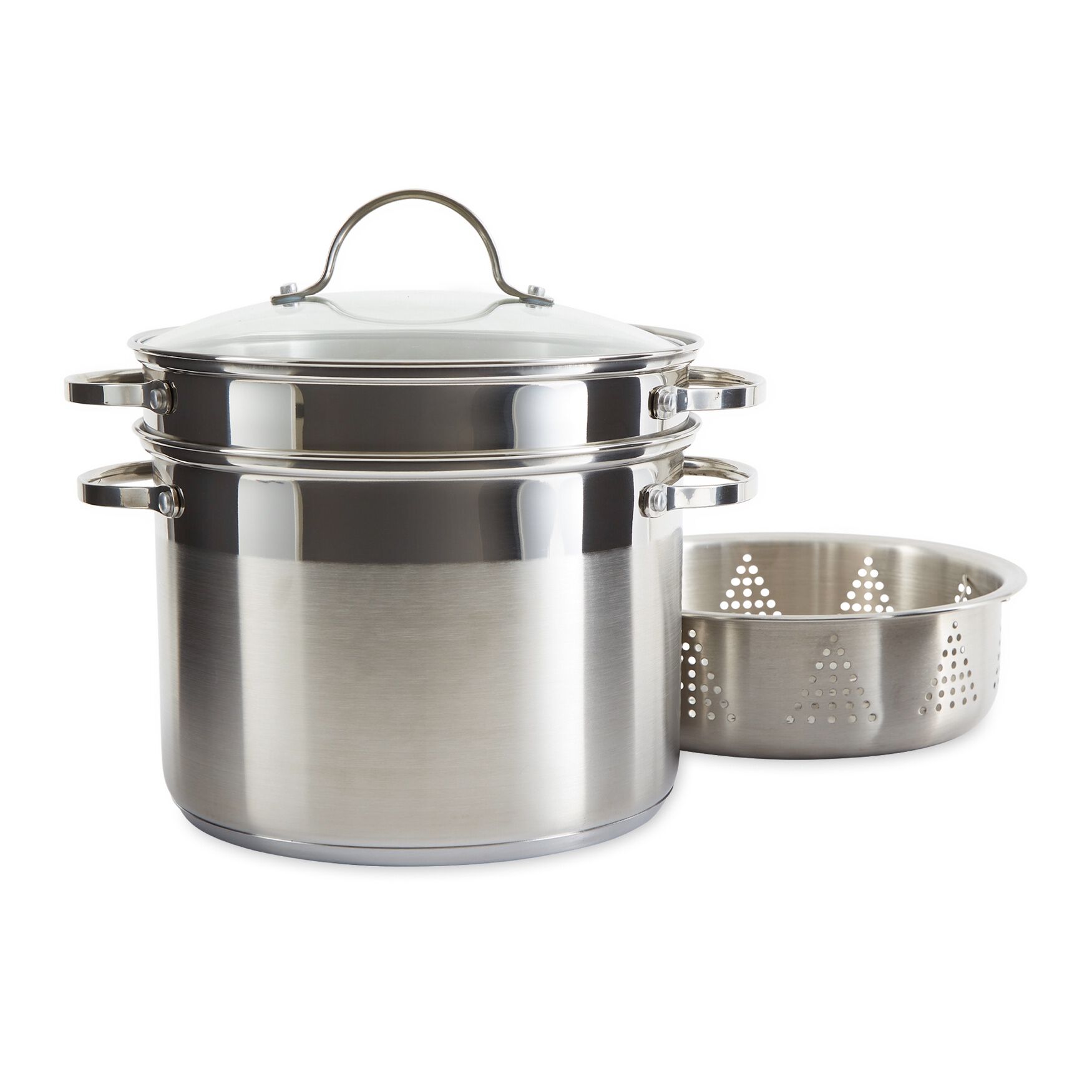 8 Qt Multi Cooker Stainless Steel Stock Pot, GREEN, hi-res image number 0