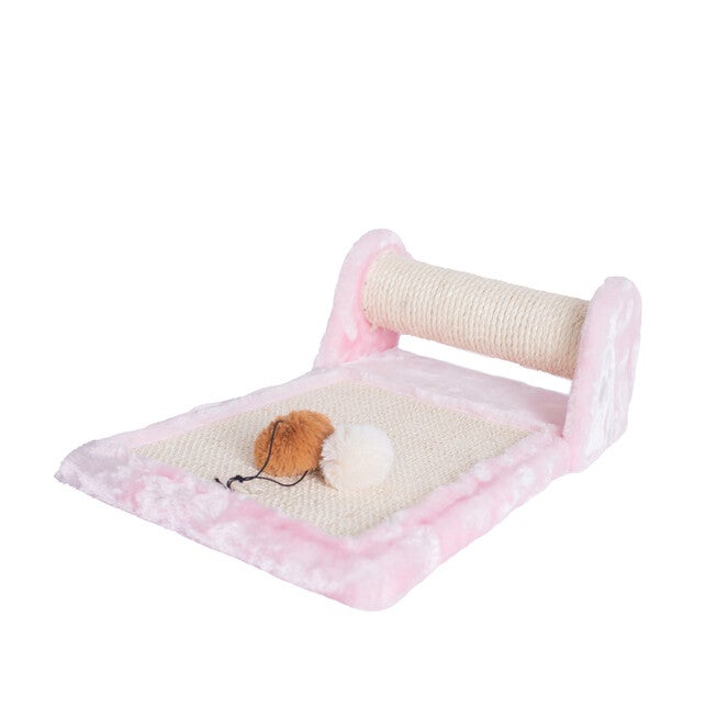 Real Wood Rolling Cat Scratcher Toy, Sisal Scratching Board, , alternate image number 6