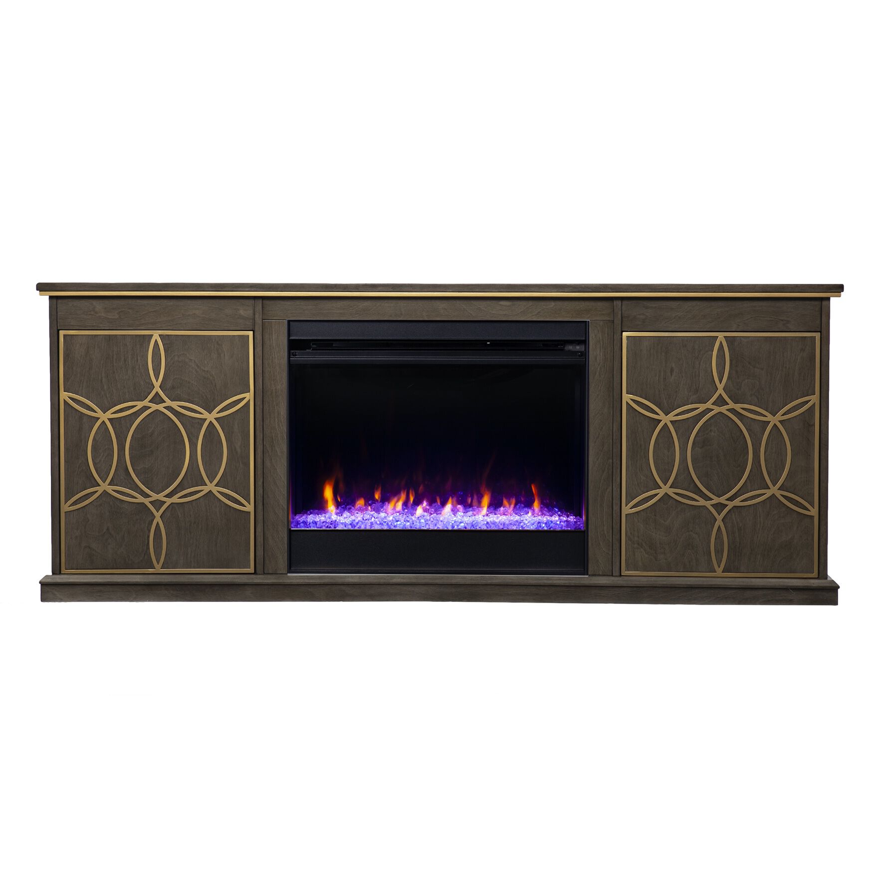 Yardlynn Fireplace Console W Media Storage, , on-hover image number 1