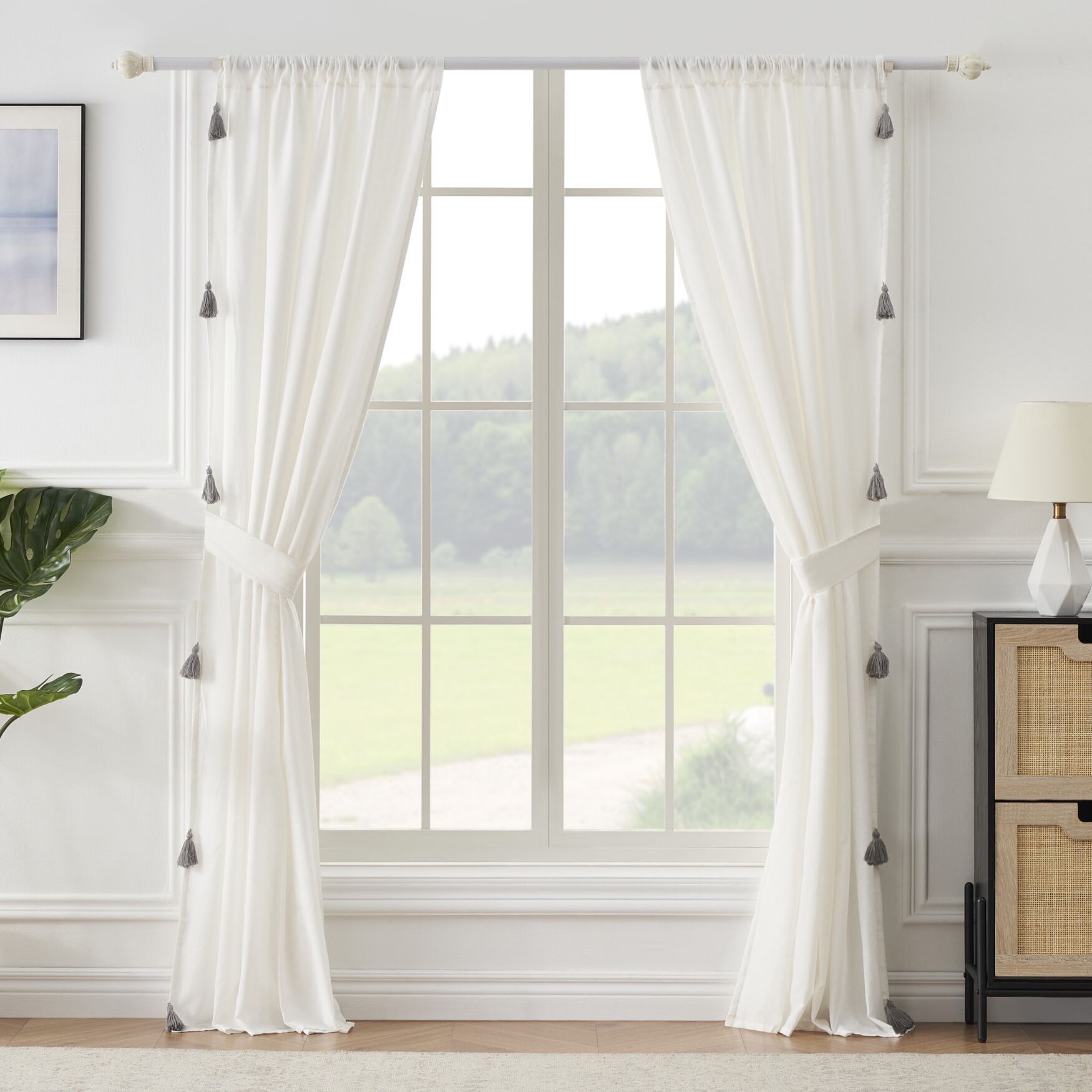 Monterrey Window Curtain Panels, Set of 2, 84 inches, , alternate image number 4