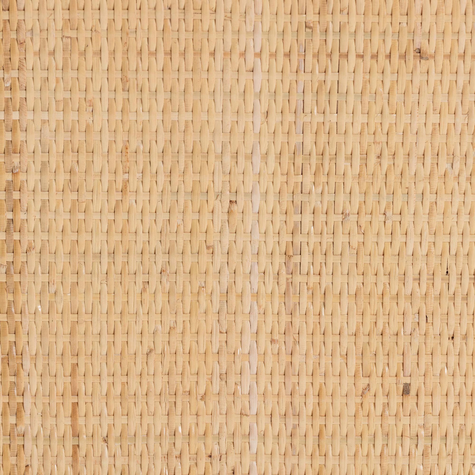 Close-up natural rattan mesh panel texture