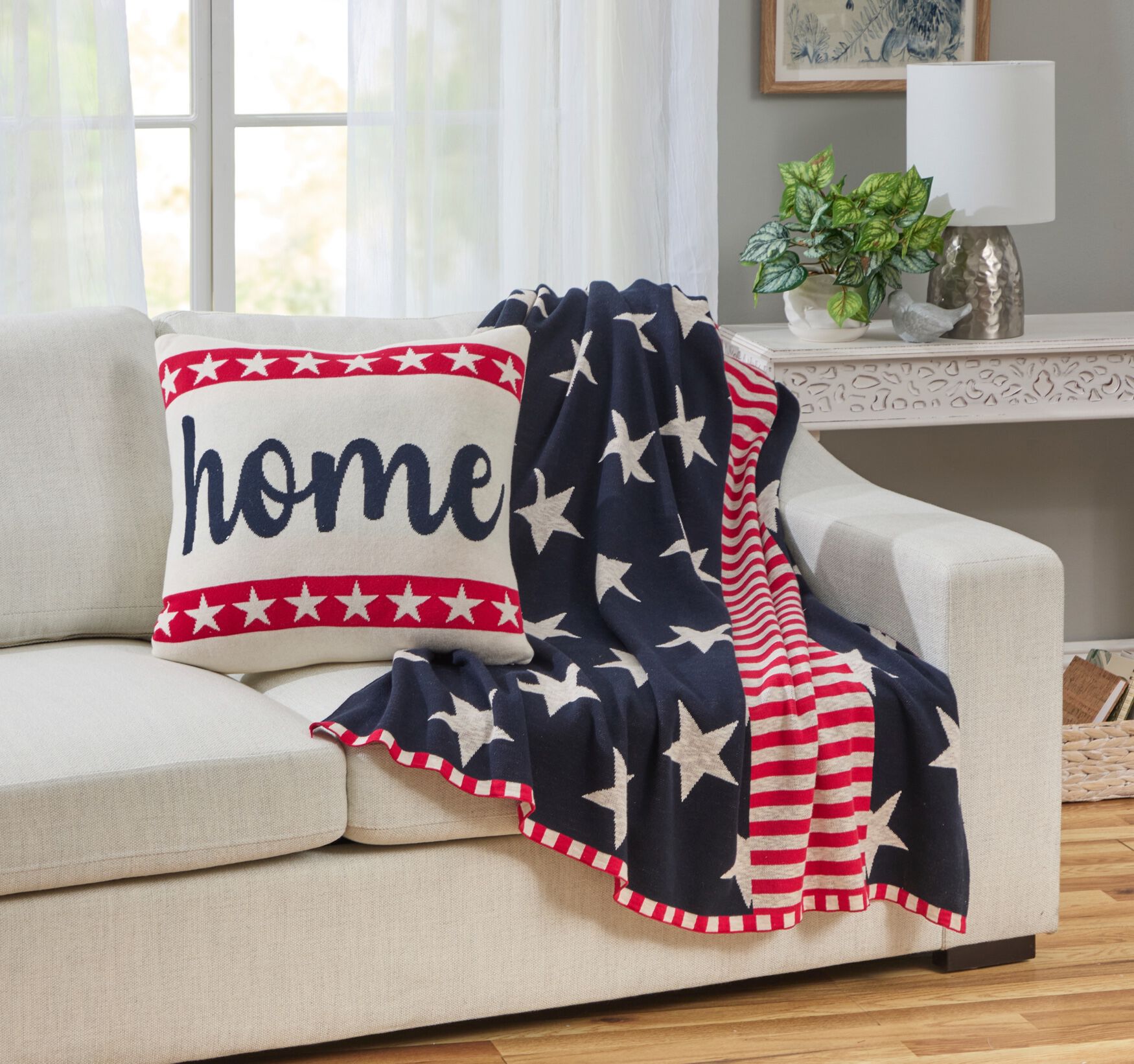  Knitted Square Pillow, , alternate image number 3