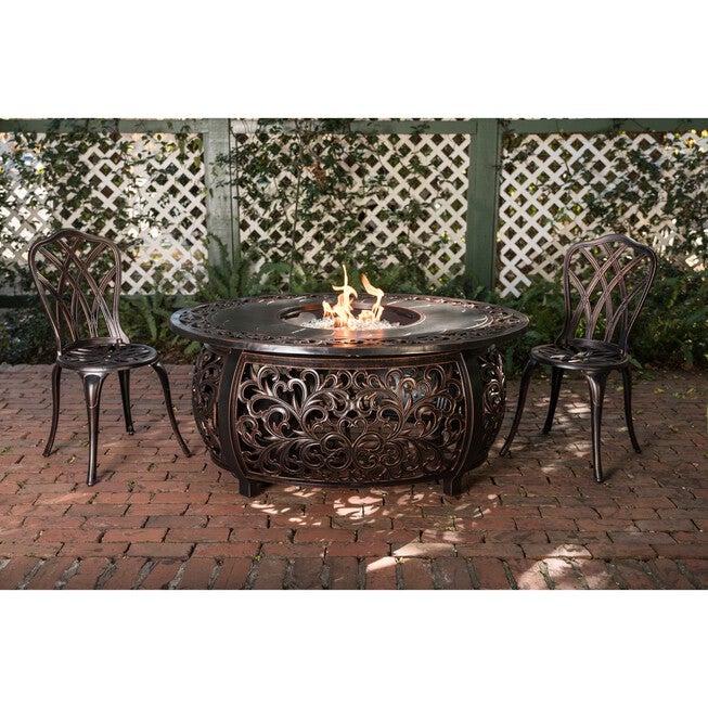 Toulon Oval Cast Aluminum LPG Fire Pit, , alternate image number null