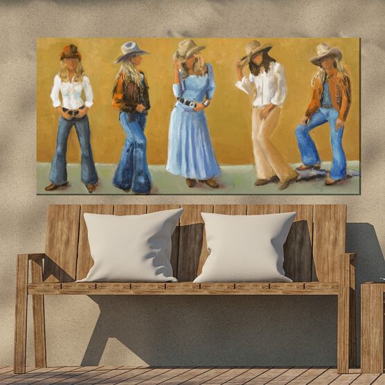 COWGIRLS OUTDOOR ART 48X24, , on-hover image number null