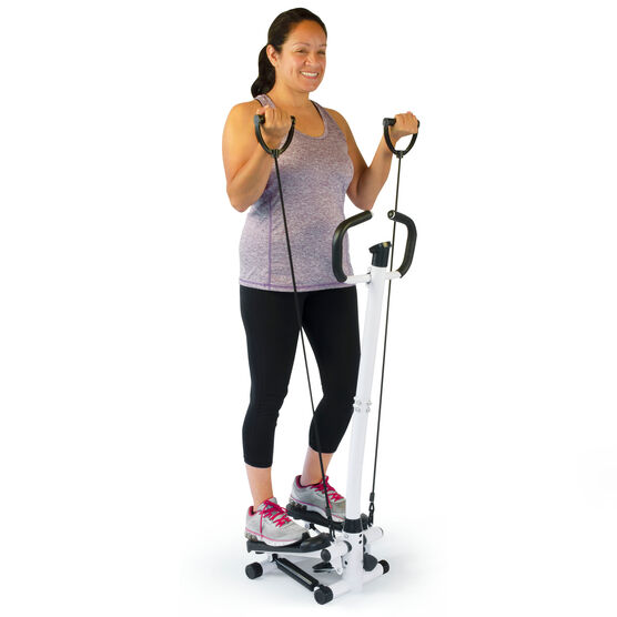 Hometrack™ Fitness Stepper with Stretch Bands, WHITE BLACK, hi-res image number null