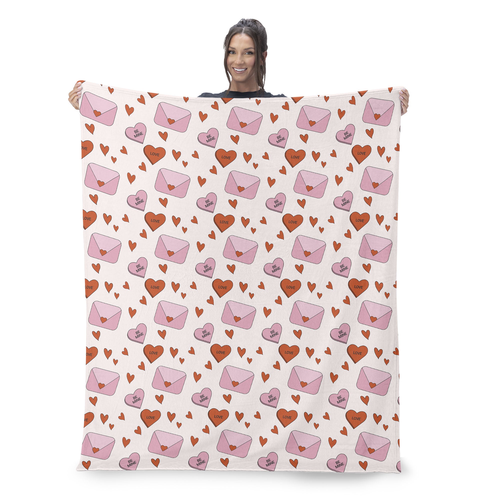 Valentine's Day Send My Love Silk Touch Throw Blanket 50x60 Inches, SEND MY LOVE, on-hover image number 1