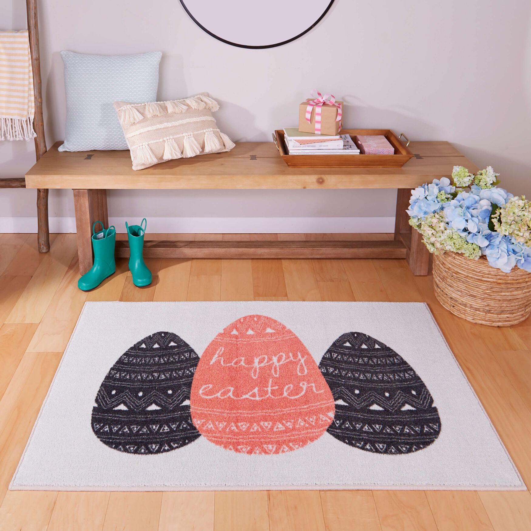 Easter Eggs Cream Kitchen Rug, , alternate image number 3