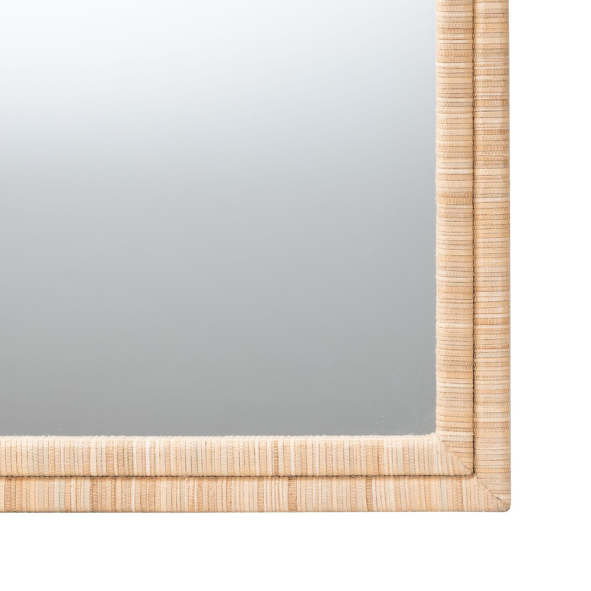 Canan Grasscloth Wall Mirror, BROWN, alternate image number 3