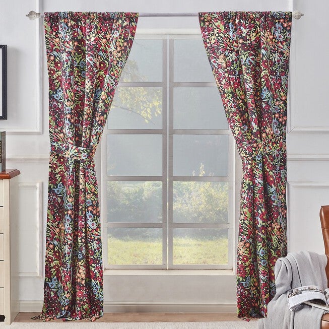 Alice Midnight Curtain Panel Pair, , on-hover image number 1