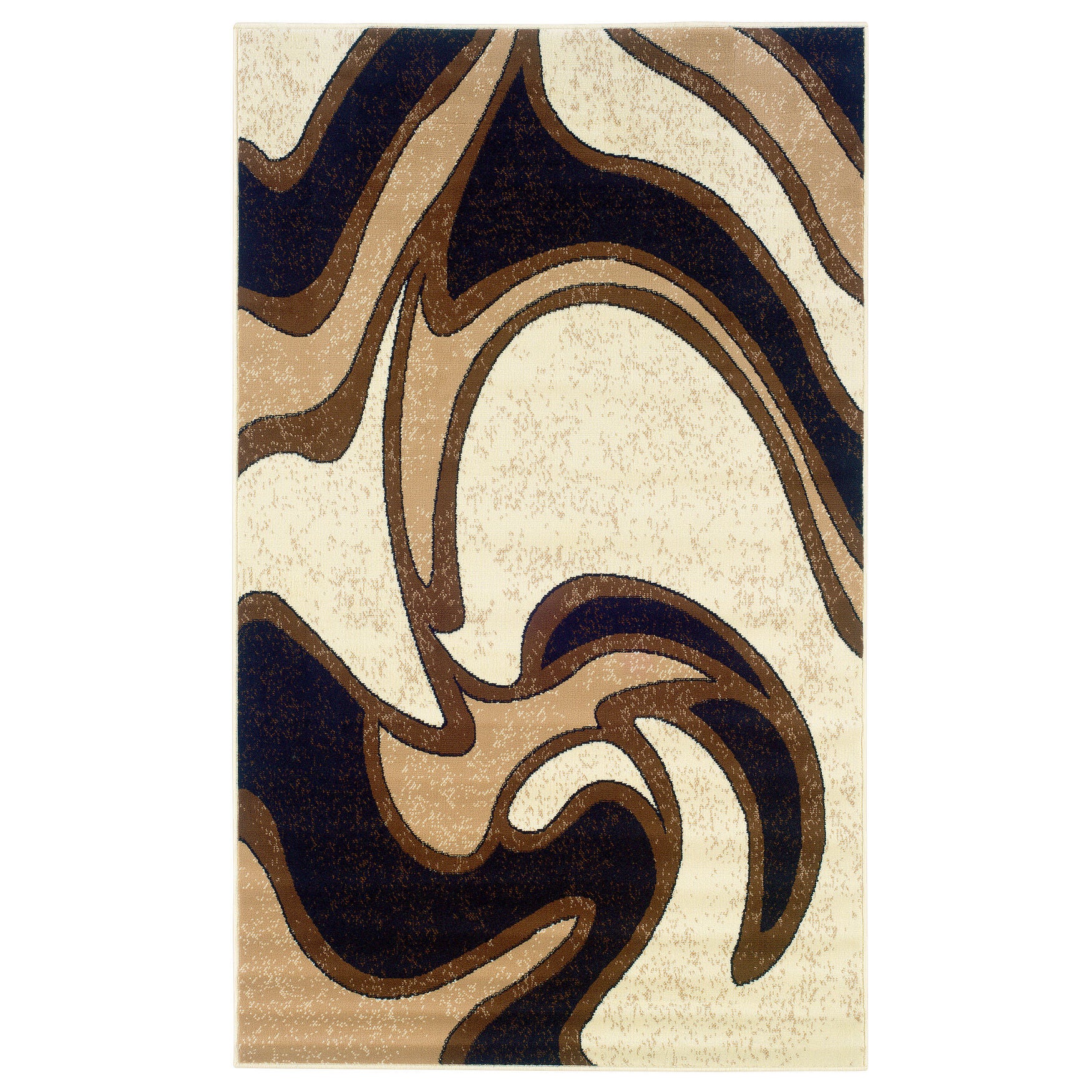 Capri Swirl 5&#39; x 7&#39; Area Rug, BLACK, hi-res image number 0