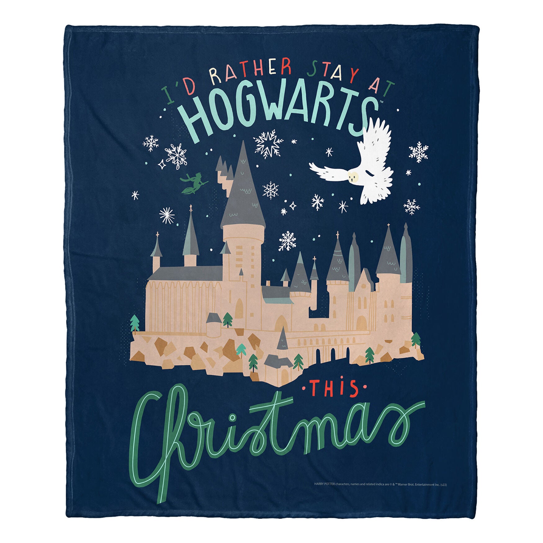 Wb Harry Potter Rather Stay At Hogwarts Silk Touch Throw, , on-hover image number 1