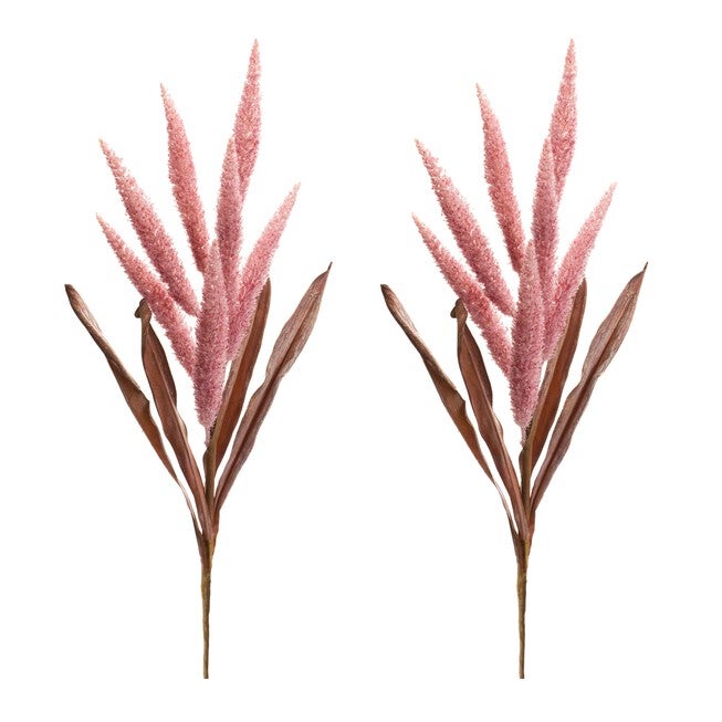 Foxtail Stem (Set of 2) 35.5 inchesH Polyester, PINK, alternate image number null
