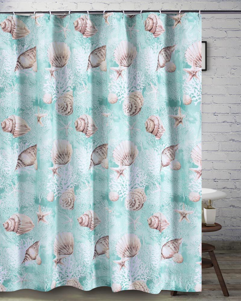 Ocean Bath and Shower Curtain, TURQUOISE, alternate image number 3