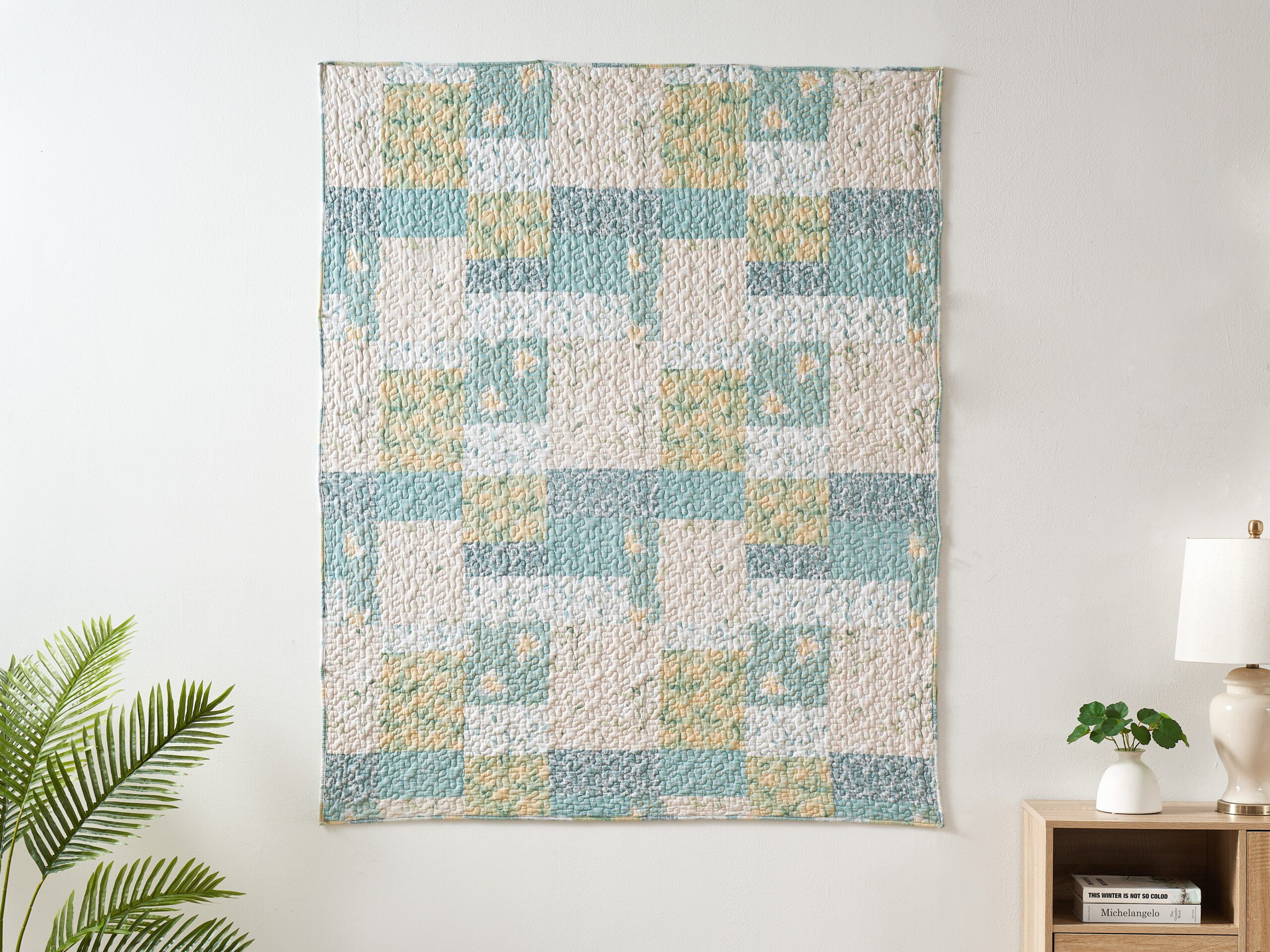 Evangeline Quilted Throw Blanket, MIST, on-hover image number 1