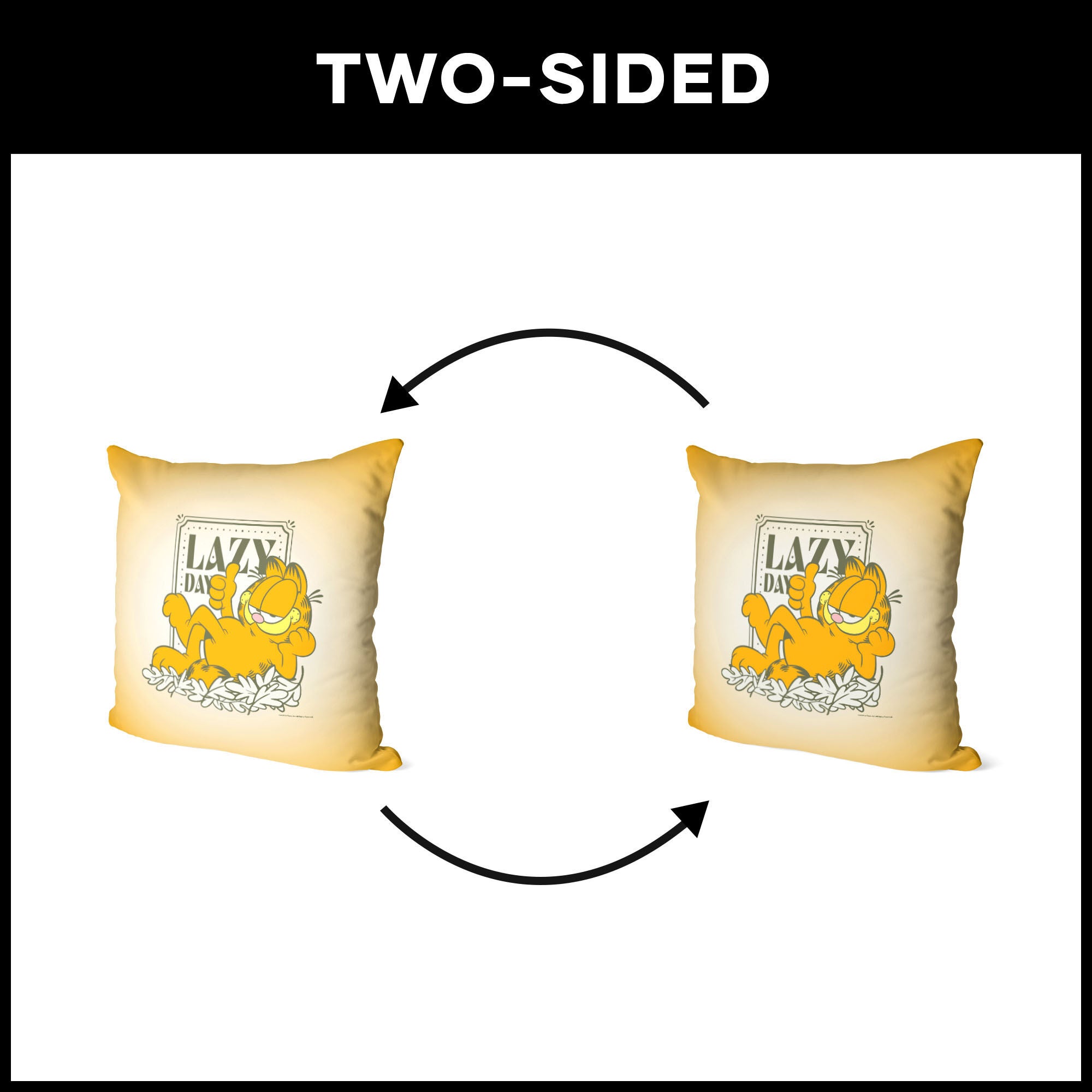 Nickelodeon Garfield Lazy Day Throw Pillow 18X18 Inches, ORANGE, alternate image number 5