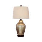 Oil Rubbed Bronze Glass & Metal 27.5" Table Lamp, BROWN, hi-res image number null