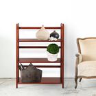3-Shelf Folding Stackable Bookcase 27.5" Wide-Mahogany, , alternate image number null