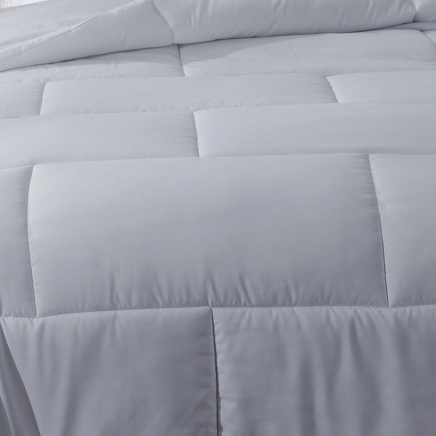 Subway Tile Down Alternative Comforter, Glacier Grey, , on-hover image number 1