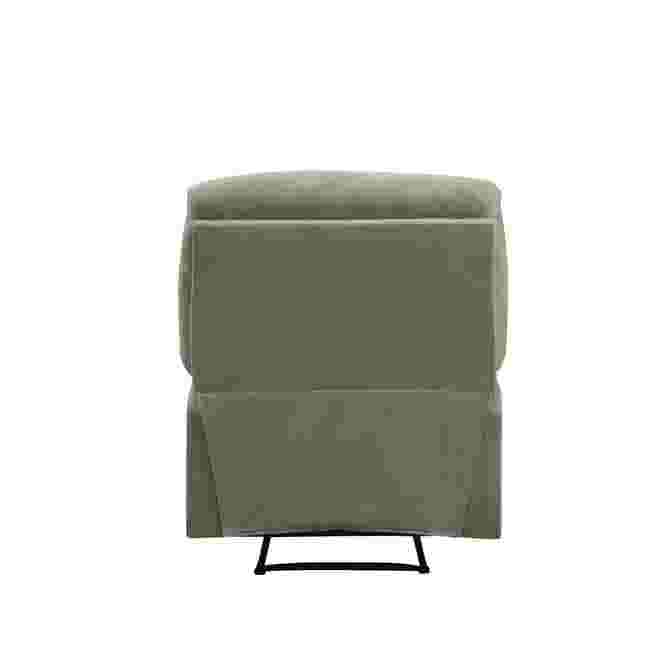 Olive green recliner in living room