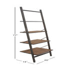 Dark Brown Wood Industrial Shelving Unit, 77 " x 20 " x 14 ", , alternate image number null