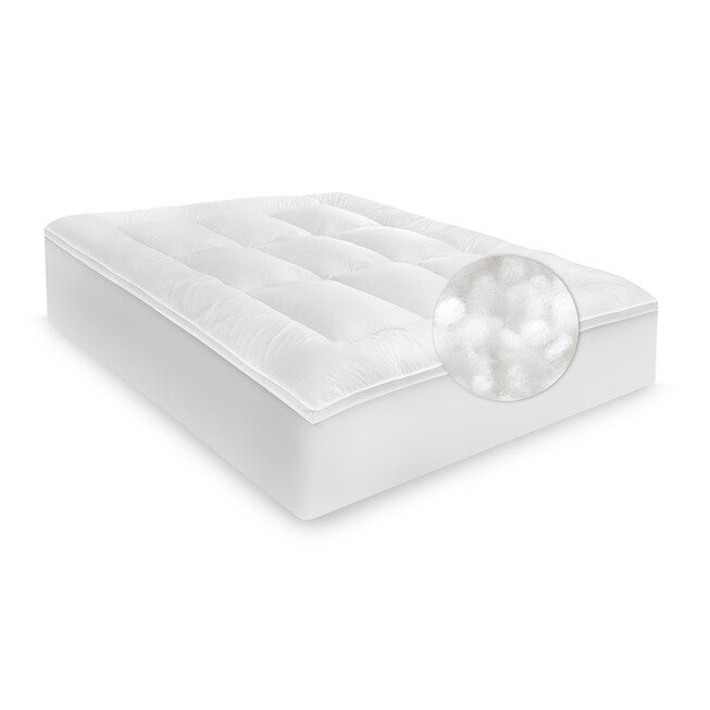 SensorPEDIC 2-Inch Down Alternative Fiber Mattress Topper with 100% Cotton Cove, , on-hover image number null